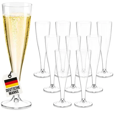 Champagnegläser 100 ml, 30 Stück, Kunststoff, BPA-frei, wiederverwendbar