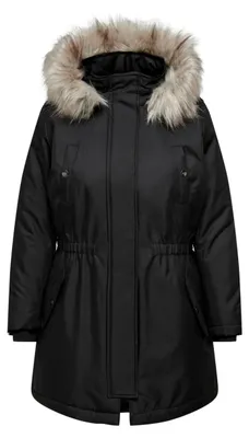 Productafbeelding van ONLY Carmakoma Damen Carirena Parka, model Otw Anorak, zwart, maten 50-52 (plusmaten)