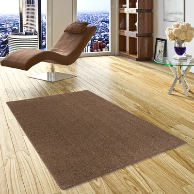 Produktbild von Hochflor Langflor Teppich Cottage Braun, Größe:400x500 cm