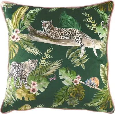 Obrázek produktu pro Evans Lichfield - Leopard - povlak na polštář "Jungle" RV1901 (jedna velikost) (zelený)