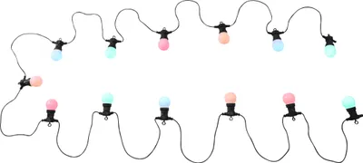 Zdjęcie produktu dla Plastikowe czarne lampki choinkowe LED Globo Lighting, 20x LED