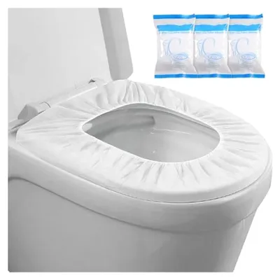 Produktbild von Wasserdichte Einweg-Toilettensitzbezüge aus Vliesstoff, 20 Stück