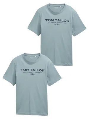 Zdjęcie produktu dla TOM TAILOR Zestaw 2 szt. T-shirt z okrągłym dekoltem i nadrukiem logo 1962 Rozmiar: M (39/40)