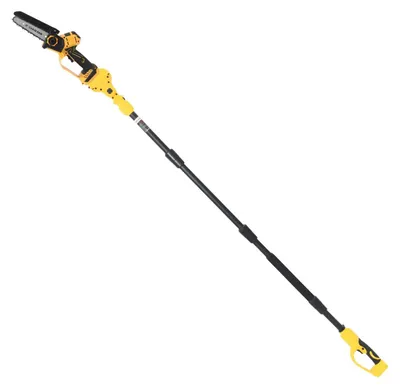 Obrázek produktu pro Akumulátorová vysokohodnotná řetězová pila pro řezání stromů – bezuhlíková – 600 W, 18–21 V – délka řetězu 15,2 cm – teleskopická tyč 1,3–2,5 m – průměr řezu 20 cm – černá barva