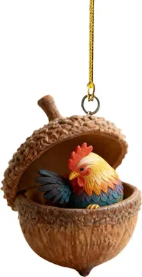Produktbild von 1/8 Stück Weihnachtsbaumschmuck Acryl Waldtier Eichel Ornament Weihnachtsfeier Hängende Dekoration Weihnachtsgeschenk
