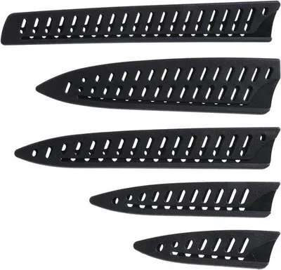 Produktbild von Kunststoff-Schutzhauben - Universal Schutzhaube für Messer - Schutz für Küchen- und Obstmesser - Set aus 5 Stücken