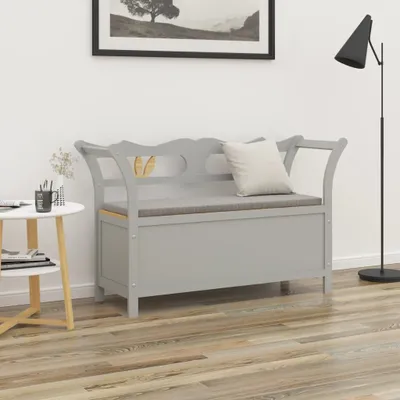Obrázok produktu pre The Living Store Sivá lavica 107x45x75,5 cm z masívneho jedľového dreva
