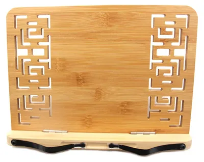 Image de Elzusha - Support bambou pour livres de cuisine, support réglable pour livres de cuisine et tablettes