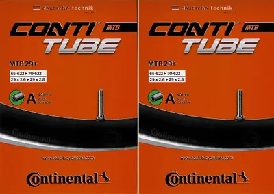 Produktbild von 2x Continental MTB 29+ AV Schlauch Schrader Ventil 42mm 29 Plus Fahrrad MTB