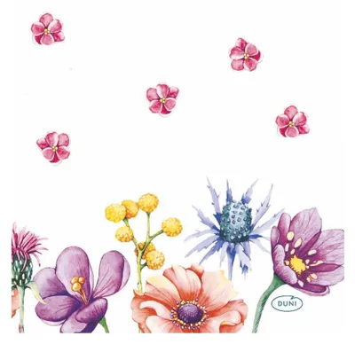Image de Serviettes de tableFleurs 24 x 24 cm - paquet de 20