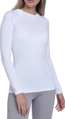 Produktbild von TCA Thermounterwäsche Damen Extra Warm - Thermo Unterwäsche für Sport - Thermoshirt Funktionsshirt Langarm - Kompressions Laufoberteil - Weiss, M
