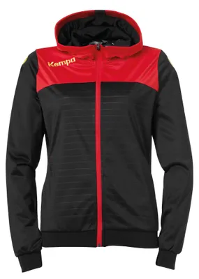 Produktbild von Kempa Emotion 2.0 Kapuzenjacke Damen schwarz/rot/gelb S