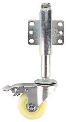 Obrázok produktu pre Otočné koliesko s brzdou, vyrobené z nylonu, s pružinovým mechanizmom, priemer 7,6 cm, nosnosť 50 kg