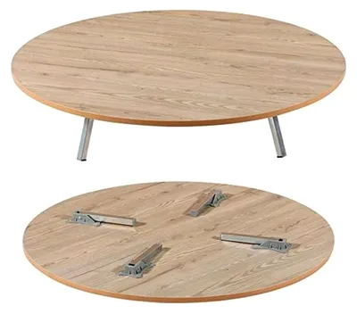 Produktbild von Runder Klapptisch für Teig und Speisen mit klappbaren Füßen, Durchmesser 70 cm