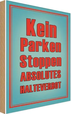 Produktbild von vianmo Holzschild 18x12 cm kein Parken Stoppen Halteverbot Parkplatzschild