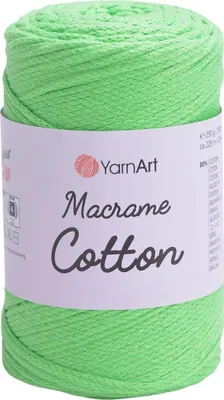 Produktbild von Yarn Art Macrame Baumwolle 2 mm 225 m 802 Seafoam Schnur