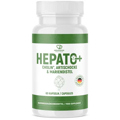 A white bottle of supplements with a green label.