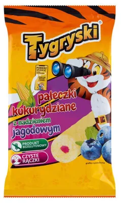 Produktbild von Tygryski Maisstangen mit Heidelbeerfüllung 60 g
