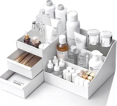Produktbild von Friseurmeister Kosmetik Organizer mit Schubladen - für Make-up, Lagerung von Kosmetik, für den Schminktisch, Organizer Make-up Box mit Schubladen