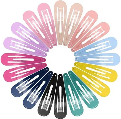 Image de Grandes barrettes, 7,1 cm, antidérapantes, en métal, multicolores, lot de 40