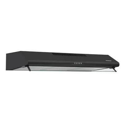 Produktbild von Heinner HCH-490BK Wand-Dunstabzugshaube 90 cm, 304,5 m³/h, 3 Stufen, 60 W Motor, Schwarzes Glas