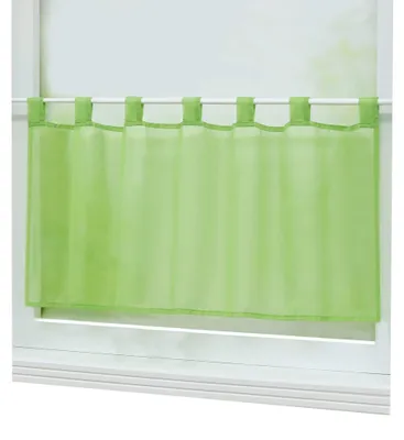 Productafbeelding van Scheibengordijn Voile Bistrogordijn 45x120cm Groen