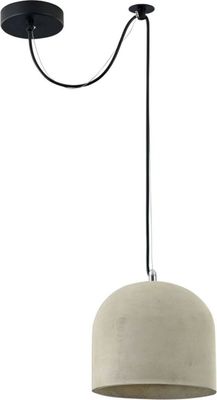 Casa Padrino Hängeleuchte Grau Ø 20 x H. 18 cm - Moderne Pendelleuchte mit Beton Lampenschirm