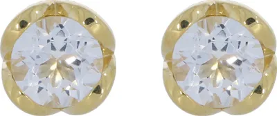 Produktbild von XEG124 ONE Ohrstecker mit Weißtopas 375 Gelbgold XEN