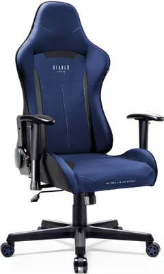 Produktbild von Diablo X-ST4RTER Gaming Stuhl Chair Bürostuhl Schreibtischstuhl Ergonomisch Stoffbezug 2D Armlehnen Kippmechanismus, Farbe: Dunkelblau