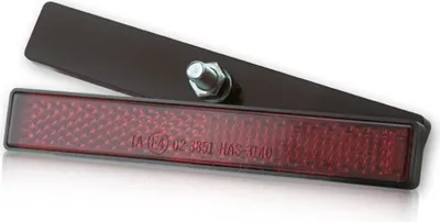 Image de Catadioptre "Stripe" rectangulaire 102,5x15,3x7mm rouge homologué E