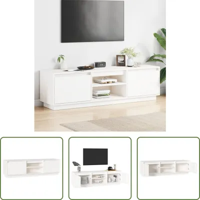 Obrázek produktu pro The Living Store TV skříňka bílá 140x35x40 cm z masivního borovicového dřeva