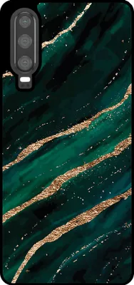 Zdjęcie produktu dla Etui na telefon Smartphonica do Huawei P30 z marmurowym nadrukiem - tylna obudowa TPU z marmurowym wzorem - Zielone złoto