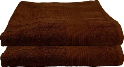 Zdjęcie produktu dla Zestaw 2 ręczników pod prysznic Julie Julsen, 70 cm x 140 cm, kolor czekoladowy, wymiar 70x140
