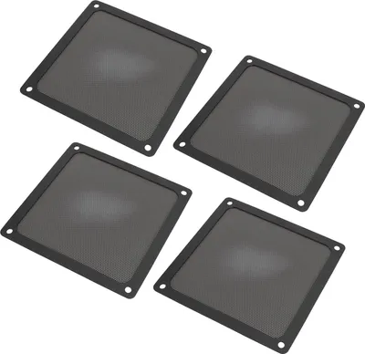 Image de PC -L��filtre à poussière de ventilateur Cadre magnétique fine maille PVC -Grille d'ordinateur pour cas H��hner -Coop -Développement��ventilation 5.51X5.51in 4PCS Noir