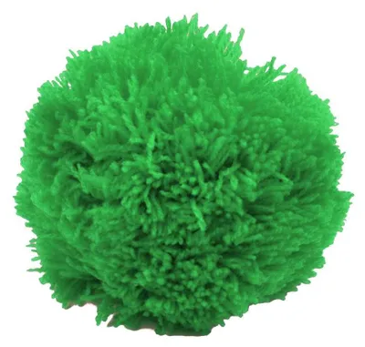 2 Bommeln / Wollbommeln / Pompon, 7cm grün