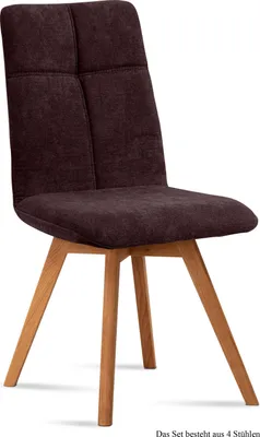 Produktbild von Esszimmerstuhl (4er-Set) Dimut 47x92x60 Eiche geölt/Espresso