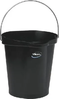 Image de [VIKAN56869] Seau hygiénique Vikan avec bec verseur - 12 litres (noir)