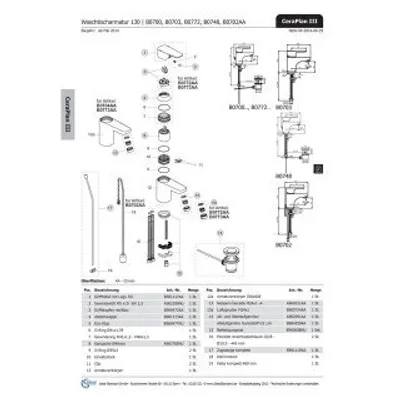 Immagine prodotto di Ideal Standard IS Zugstange CERAPLAN III, kpl., Chrom