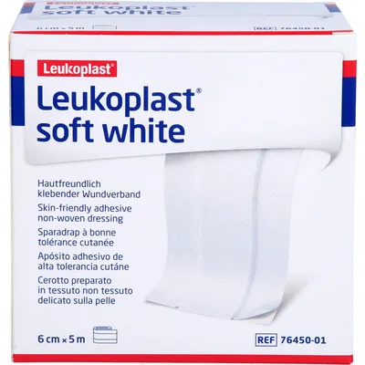 Produktbild von Leukoplast soft white Pflaster 6cm x 5m Rolle, 1 St PFL
