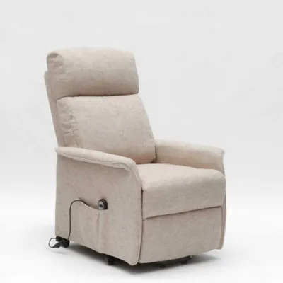 Image de Giorgia Fauteuil relax électrique Fauteuil TV avec siège releveur et roulettes pour personnes âgées - Beige