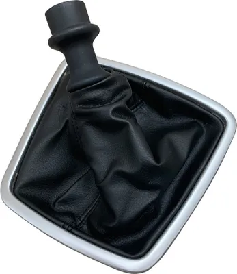 Image de Manchette + cadre argent pour pommeau de levier de vitesse pour Renault Laguna