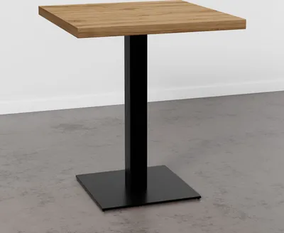Produktbild von Bistrotisch 70x70 cm | Eiche Rom Natur | Gusseisen Gestell