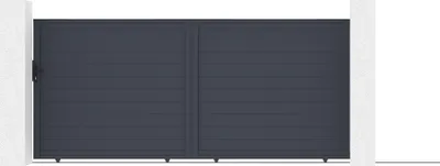 Produktbild von Schiebetor aus aluminium 4m EIGER H.180cm grau