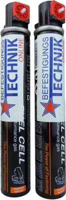 Produktbild von 2x Gas rot für Nagler Paslode IM350 BeA KMR Tjep Würth Makita Hitachi Senco 165mm 80ml