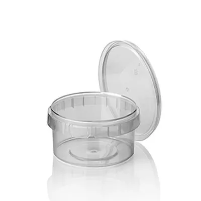 Produktbild von Feinkostbecher, PP 480 ml Ø 11,8 cm · 7 cm transparent mit Originalitätsverschluss