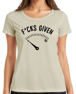 Produktbild von F*CKS GIVEN sarkastisch frech humor gelassenheit nullsorgen witzi Damen T-Shirt, Natur, L