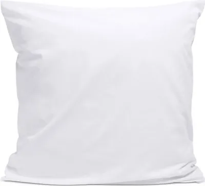 Image de Bleu Calin Taie d'oreiller 100% Percale de coton - Blanc - 65x65cm
