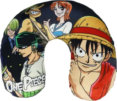 Produktbild von Anime One Piece Ruffy Kinder Reisekissen Nackenkissen Auto Flugzeug