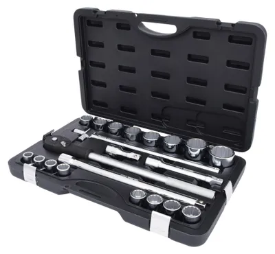 Obrázok produktu pre KS TOOLS 911.0722 - Steckschlüssel-Satz - 3/4 Zoll - 21 Kopf/Köpfe - Chrom-Vanadium-Stahl - 14 kg