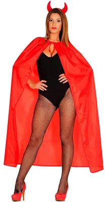 Immagine prodotto di Mantello demoniaco Halloween Cosplay Carnevale Rosso 130 cm Carnevale Diavolo Travestimento Fantasma Titolo Notte, Colore: Rosso